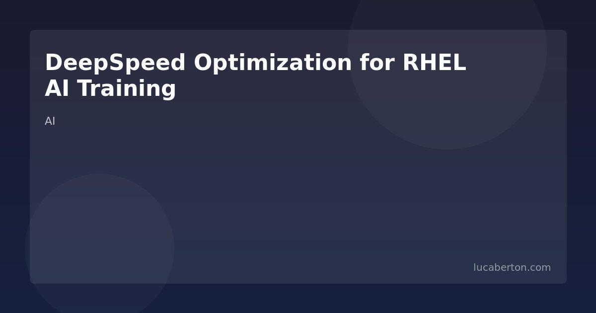 DeepSpeed Optimization